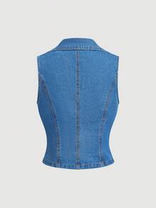 Sweetra Women's Casual Denim Outfit - Blue - View 10