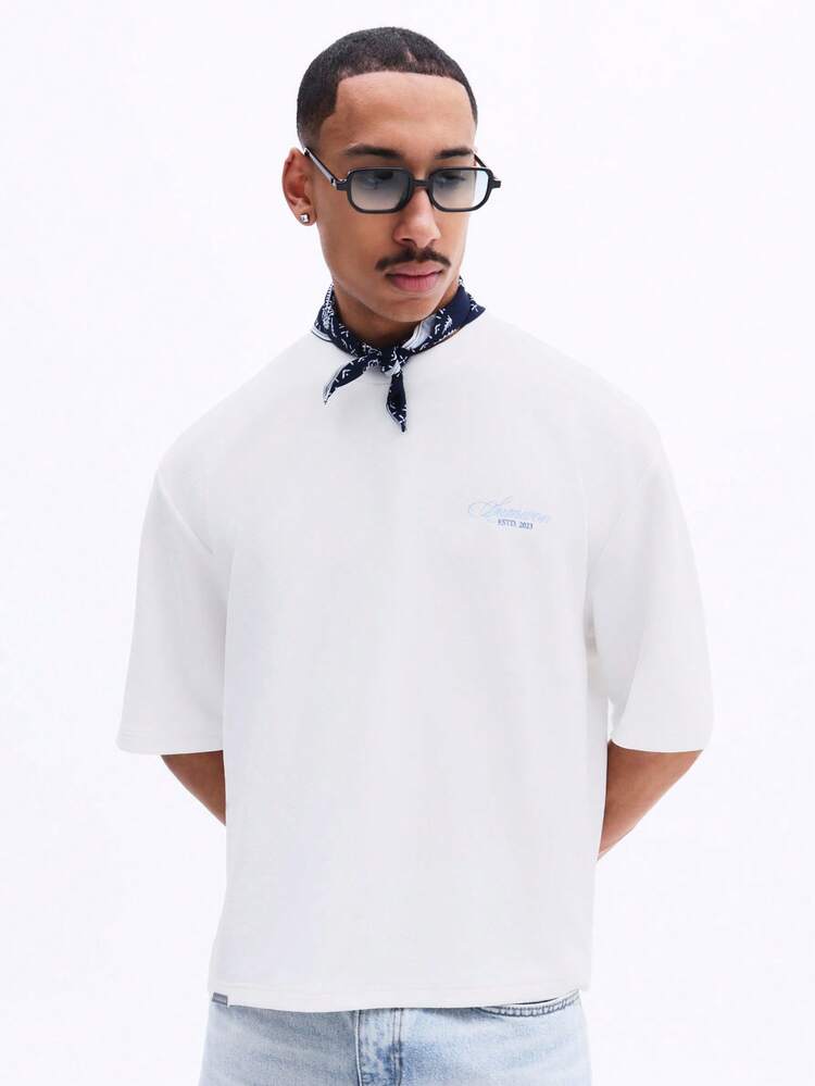 Oversized-T-Shirt mit Gewächshaus-Rückenprint