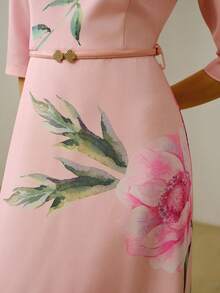 ZEYLAH Váy dài lãng mạn thanh lịch và quyến rũ dành cho nữ - Hồng - Xem 2