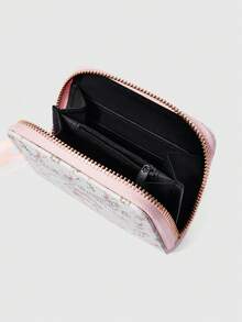 ROMWE Kawaii 1116966 1Pc Rabbit Heart-Shaped Bow Pattern Simple Style Zipper Change Bag, Suitable For Women. - Multicolor A - View 5