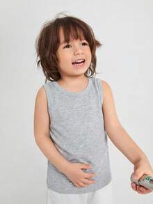 4件套男童100%纯棉休闲纯色和迷彩背心 - 彩色 - 查看 7