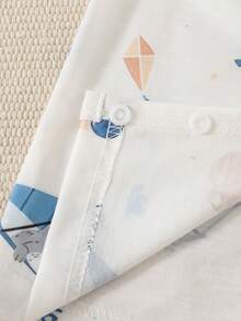 Playful Pals 3件套幼儿男童可爱印花+条纹+纯色柔软舒适连体衣套装，适合居家、户外运动、派对等场合。 - 彩色 - 查看 3