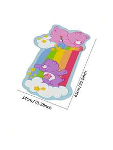 Care Bear X Joivida Thảm trải sàn hình gấu dễ thương cầu vồng, thảm nhà tắm ở cửa phòng tắm, thảm ngủ trưa cho thú cưng, quà tặng cho việc cải tạo nhà mới - Thảm cầu vồng - Xem 10