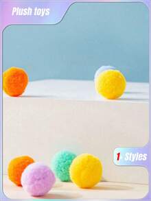 CAT Pom-Poms Launcher Toys, Random Color Cat Pom-Poms Self-Hi ToysThe Product Image Has A Method Of Use,Consumables Pet Interactive Launch Pom-Poms Toy Gun 1pc - Multicolor - View 9