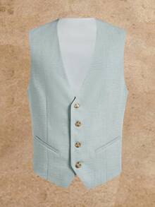 HIMLAND Bộ vest công sở 3 món dáng ôm vừa vặn dành cho nam giới, thích hợp mặc đi làm vào mùa xuân và mùa thu. - màu xanh lá - Xem 7