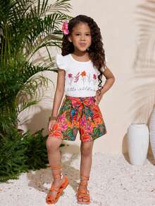 Young Girls T-Shirt Co-Ords - Multicolor - View 3