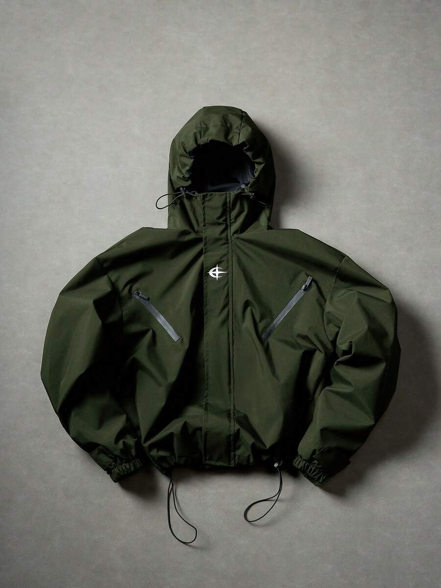 PAVTROS Men's Casual Black Jacket Men Techwear Rain Jacket Y2k Style Jacket Men Windbreaker Jacket Techwear Jacket,Windbreaker/Outdoor Windbreaker, Parka,Baggy,Winter Jacket,Streetwear Green Jacket - Army Green - View 1