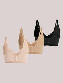 3pcs/Set Wireless Jelly Bra, Comfortable & Soft Women Fashion Bra - Multicolor - View 3