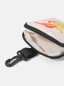 HARRY POTTER X SHEIN 带安全扣和拉链口袋的零钱包，多功能收纳袋，硬币收集整理袋，男女皆宜 - 粉色 - 查看 5