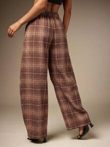 Hauture Basic Summer Casual Solid Charcoal Pleated Oversized Barrel Pants - Multicolor - View 5