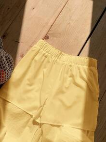 Comfortcana Women's Summer Pale Yellow Cotton Linen Camisole And Pants 2 Pieces Set - Pale Yellow - View 9