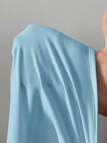 SHEIN Tall Solid Slim Fit Spring Women Bodysuit Long Sleeve Bodysuit - Baby Blue - View 9