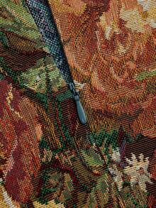 Sweetra Đầm cỡ lớn cổ tròn không tay, chất liệu jacquard, có khóa kéo ẩn, ôm eo. - Nhiều màu - Xem 7