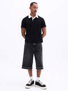 SUMWON Men Polo Shirts - Black and White - View 3