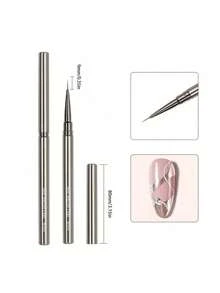 Nail Art Liner Pen, Fine Lines, Stripe Painting, 6/9/12/15/18/25mm. Nail Design Pen, Professional Nail Art Tool, Pinceau Ongle Gel. - Grey - View 8