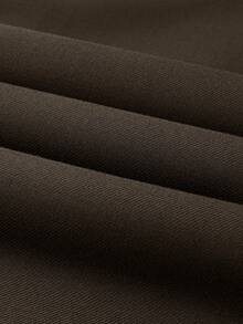 Calvornis 棕色西装正装，男童/男士复古棕色马甲和长裤正装套装/男士纯色双排扣上衣和长裤休闲通勤办公套装 - 軍綠色 - 查看 11