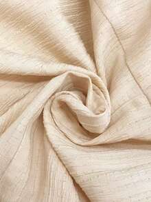 Elenzga 新款时尚金属扣V领无袖上衣，收腰设计，百搭女士夏季款 - 杏色 - 查看 5