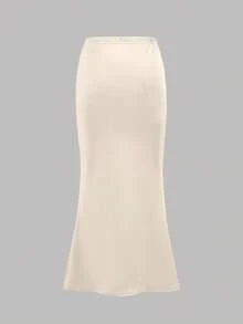 SHEIN Tween Girls Casual Asymmetric Neck Short Sleeve Fitted T-Shirt Set - Apricot - View 6