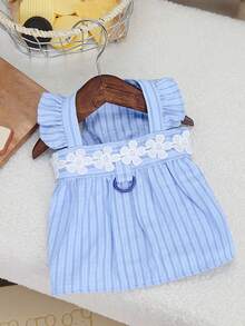 PETSIN Dog Clothing, Cat Clothing, Animal Skirts, Pet Spring/Summer New Collection, Puppy Dress, Princess Versatile Dress, Printed Stripes, Small Animal Clothing, Cool Sunscreen - Multicolor - View 6