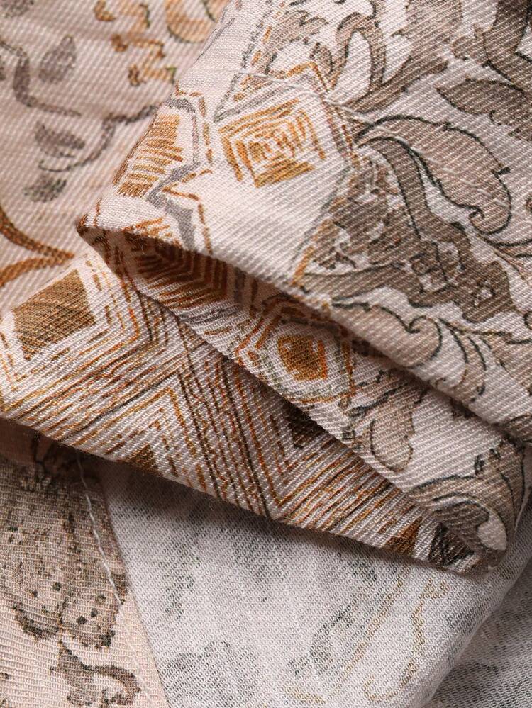 Women's Solid V-Neck Sleeveless Shirt And Floral Print Wide Leg Pants Casual 2-Piece Set