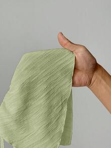 SHEIN EZwear 春夏新款雪纺女士休闲度假沙滩套装，露背吊带上衣和斜插口袋阔腿裤两件套 - 青檸色 - 查看 8