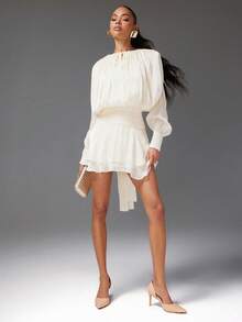 SHUZIA Women's Elegant Patent PU D'orsay Pumps Valentine's Day - Beige - View 4