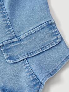 Sweetra Women's Casual Denim Jacket And Coat - Blue - View 3
