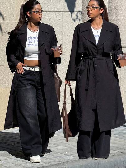 Muchica 大码休闲纯色外套，通勤百搭，秋季必备