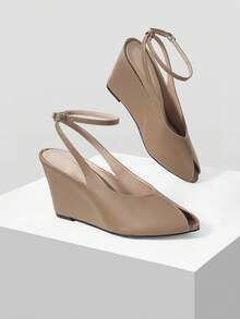 Mnmlis Women's Fashionable Versatile Commuting Minimalist Wedge Sandals - Mocha Brown - View 8