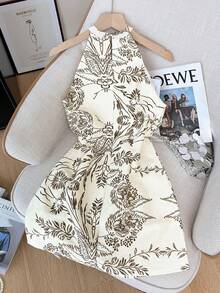 GlowEve Women's Sleeveless All-Over Print Casual Short Dress, Fashionable & Versatile For Summer - Multicolor - View 2