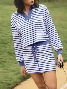 Medorelle New Striped Lapel Women Blouse, Spring/Summer - Multicolor - View 3