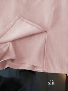 Franclia Quần short nữ, váy nữ, quần culottes nữ, quần short bó sát nữ, quần áo nữ thường ngày, váy siêu ngắn nữ, phong cách thời trang thường ngày, đa năng, chất liệu mềm mại, có họa tiết, cạp cao, xẻ tà, màu xám. - Màu Hồng baby - Xem 6