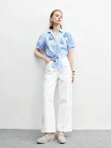 CUCCOO BIZCHIC Giày lười nữ trang trí kim loại, kiểu dáng thường ngày, tiện dụng cho việc đi lại. - Màu Xám nhạt - Xem 10