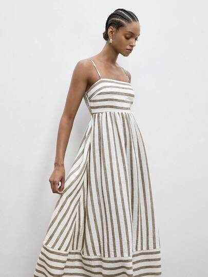 Maija Women's Sleeveless Striped Midi Dress, Fashionable Summer, Summer Dress , Summer Dresses For Women, Summer Outfits, Summer Clothes, Spring Outfit Women, Spring Clothing, Spring Clothes Women, Spring Break Outfits, Spring Outfit, Festival Dress For Women, New Festival Dress, St Patrick's Day, São João, Beach Dresses, Beach Outfit For Women, Elegant Dress Women, Elegant Dresses  St Patrick's Day Women Easter Summer Outfits Easter Dress Women Party Top Beach Dress Summer Holiday Outfits Each Vacation Outfits For Women  Summer Outfit For Women Going Out Outfits Graduation Graduation Outfit  Casual Dresses  Casual Blouses For Women