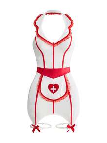 Fantasy Costume Áo ngủ nữ gợi cảm, ôm sát, phối nhiều mảnh, thuộc dòng sản phẩm Sexy Series. - trắng - Xem 11