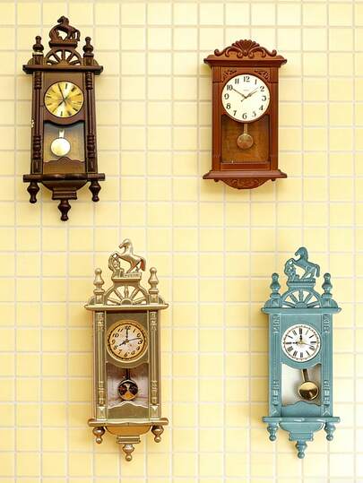 MINKOJA - SELECTS 1件复古罗马挂钟客厅装饰品 - 微型娃娃屋配件场景道具，适合微缩场景搭配收藏