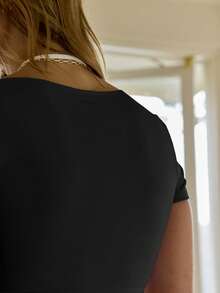 Aralina BUTTERSOFT 2 EN 1 HALTER DE MANGA CORTA - Negro - Ver 3