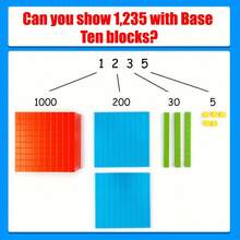 MINKOJA - SELECTS 131 Pieces Of Decimal Blocks, Math Teaching Aids - Plastic Counting Blocks, Including Counting Cubes And Number Blocks, Perfect As Christmas Gifts For Students,Easter,Easter Gift,Childen's Day,Travel Toys,Magnetic Blocks,Building Blocks,Kids Stacking Block Toys - Multicolor - View 7