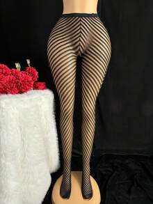 Leggings/Medias de red para mujer - Negro - Ver 5