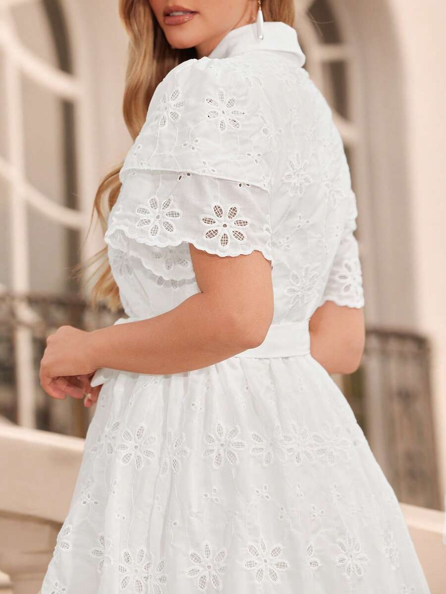 Amorya Áo khoác cardigan cổ thêu họa tiết hoa dành cho nữ, váy đi nghỉ mát.