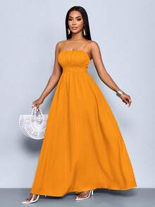 SOLERSUN Đầm maxi mùa hè phong cách Boho hở lưng dành cho nữ, đầm dài thướt tha thanh lịch, đầm nhiệt đới thích hợp cho kỳ nghỉ. - Màu Cam cháy - Xem 4