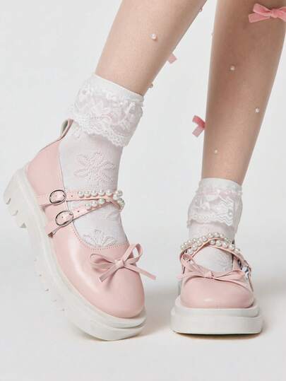 ROMWE Kawaii نساء كعب منخفض وكعب منبسط