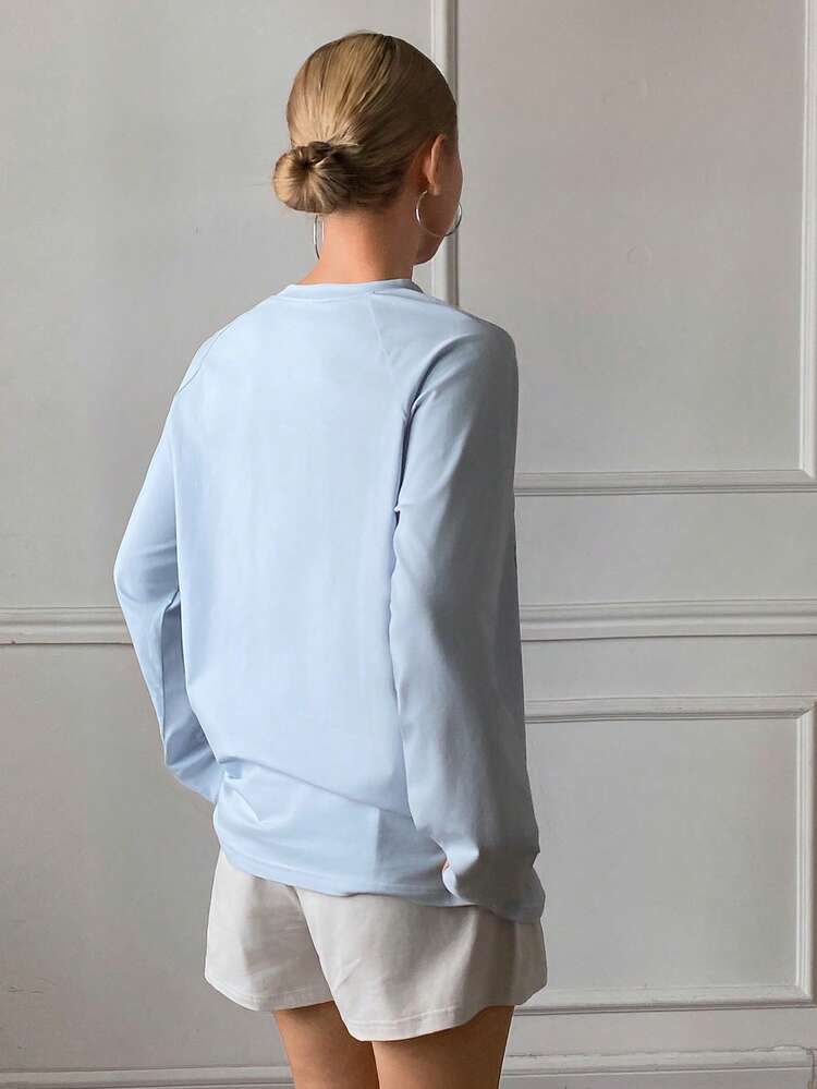 Ocean Starfish Shell Print Loose T-Shirt And Shorts Pajama Set For Women