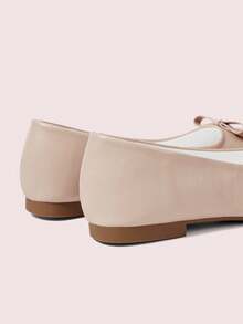 CUCCOO DOLLMOD Cute Fairy Flat-Bottomed Bow Commuter Shoes New Spring And Summer New Low Vamp Slip-On Comfortable Soft-Soled French Ballet Shoes Grandma Shoes Valentine's Day - Baby Pink - View 10