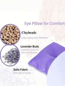 1PC Lavender Scented Weighted Eye Mask For Microwave Heating Yoga Relaxation Sleep Warm Cold Compress Soothing Aromatherapy Self Care - Multicolor - View 2