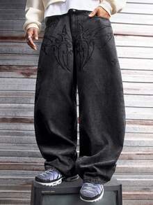 AXEPEAK Men's Grey Washed Casual Pants, Fashionable Flowing Design - Grey - View 3