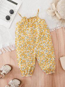 Travachic KIDS Newborn Baby Girl Cute Casual Vacation Romper - Yellow - View 2