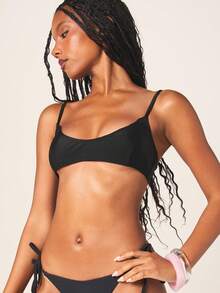 MISSGUIDED Double Layer Padded Bikini Top With Adjustable Straps Scoop Neckline Summer Beach Swimwear Bra Top For Pool Vacation - Multicolor - View 1
