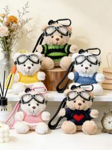 POKOJA LAND Teddy Bear Pilot Plush Pendant-Cute Teddy Bear Doll With Goggles, Available In Various Colors, Fashion Pendant, Creative Plush Doll Bag Pendant, Suitable As Birthday Gifts And Festive Gifts - Multicolor - View 1