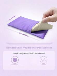 1PC Lavender Scented Weighted Eye Mask For Microwave Heating Yoga Relaxation Sleep Warm Cold Compress Soothing Aromatherapy Self Care - Multicolor - View 5